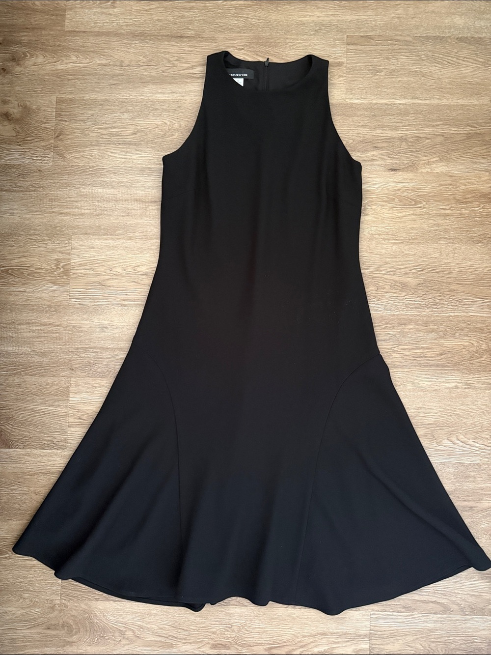 Jones New York Black Sleeveless Midi Flared Cocktail Dress